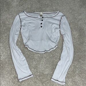 Cropped Long Sleeve Top
